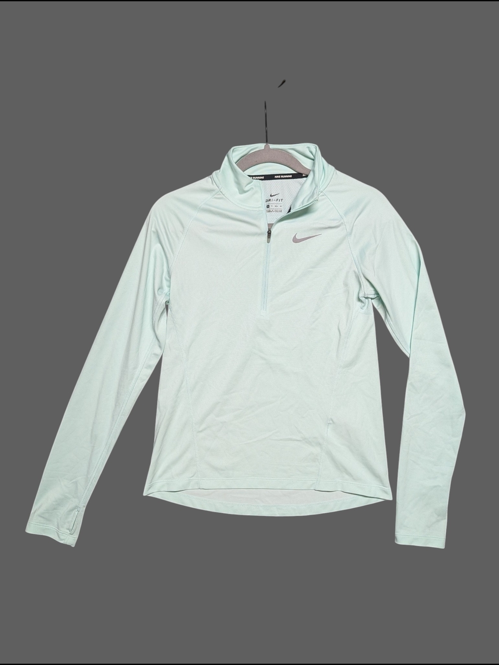 Nike Women's Mint Green Quarter-Zip Athletic Pullover